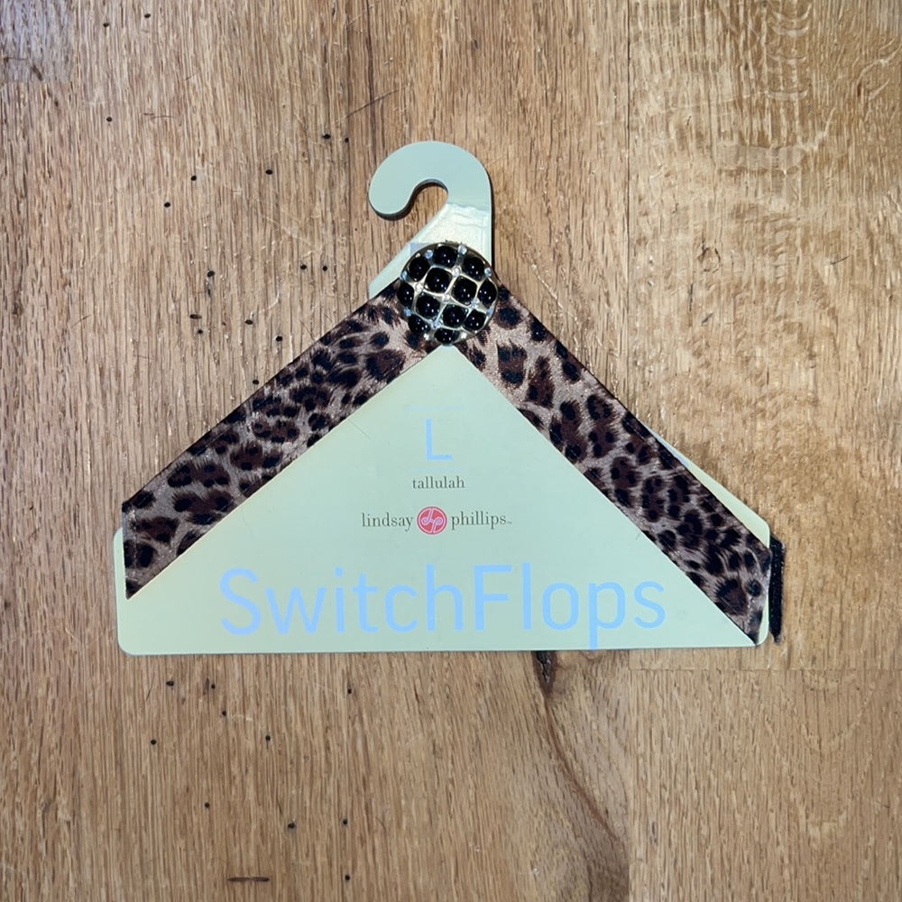 Animal print switch flops